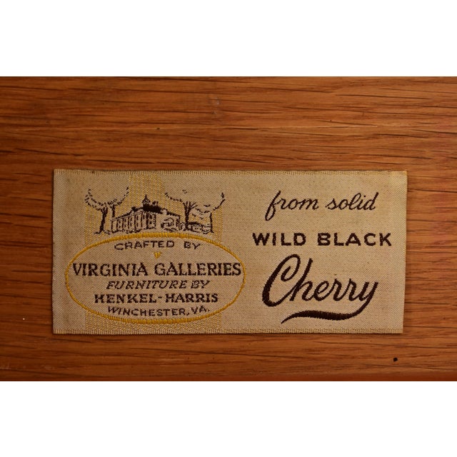 Henkel Harris Georgian Solid Cherry Wood Ten-Drawer Dresser, 1960s For Sale - Image 11 of 15