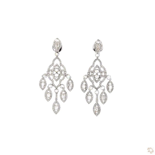 8.19 Carat Round Brilliant Cut Diamond Gold Earrings, Pair For Sale - Image 9 of 9