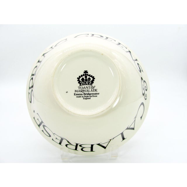 Black 2011 2012 Emma Bridgewater Black Toast & Marmalade 9" Serving Vegetable Bowl - 2 Available For Sale - Image 8 of 8