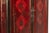 Early 19th Century Antique Painted Medallions Red Lacquer Tall Cabinet For Sale - Image 5 of 10