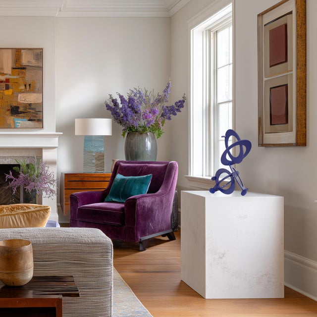 Blueberry 2 - Original Abstract Circle Metal Sculpture For Sale - Image 9 of 9