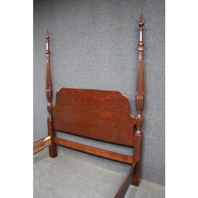 Kincaid Cherry Queen Four Poster Bed For Sale - Image 9 of 14