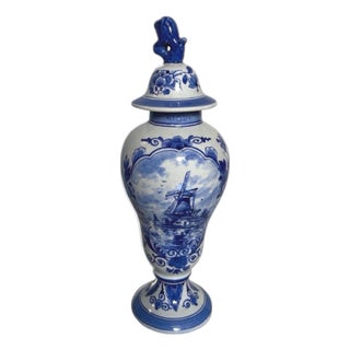 Royal Delft Ginger Jar 400 Year Anniversary Jar 1953 For Sale