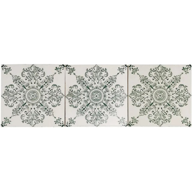 Antique Green Wall Tile from Le Claive, 1920s For Sale - Image 3 of 11