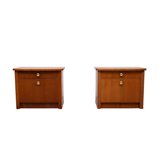 Art Deco Nutwood Nightstands, Holland, 1930s, Set of 2 For Sale - Image 10 of 10