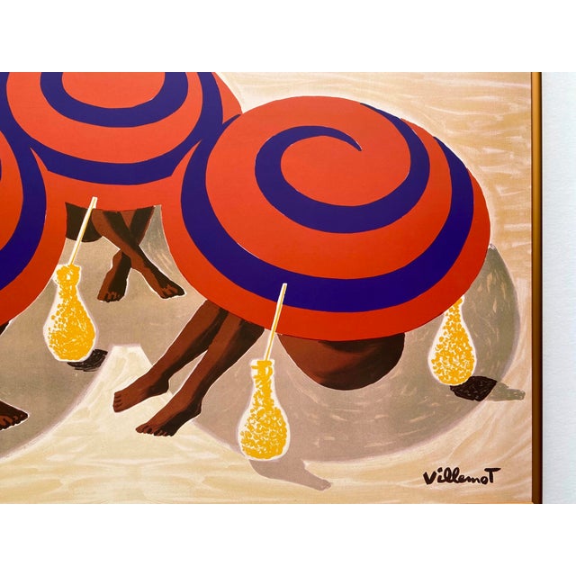 Bernard Villemot Lithograph Print Framed French Pop Art Poster " Orangina " 1984 For Sale - Image 10 of 12