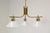 Made in Czechoslovakia. Made of glass, brass, metal. 3xE27 or E26 bulb. Minor defect in shade (See photo). Re-polished. Us...