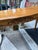 1970s Golden Oak Console Table With Decorative Design Motiff For Sale In Houston - Image 6 of 11
