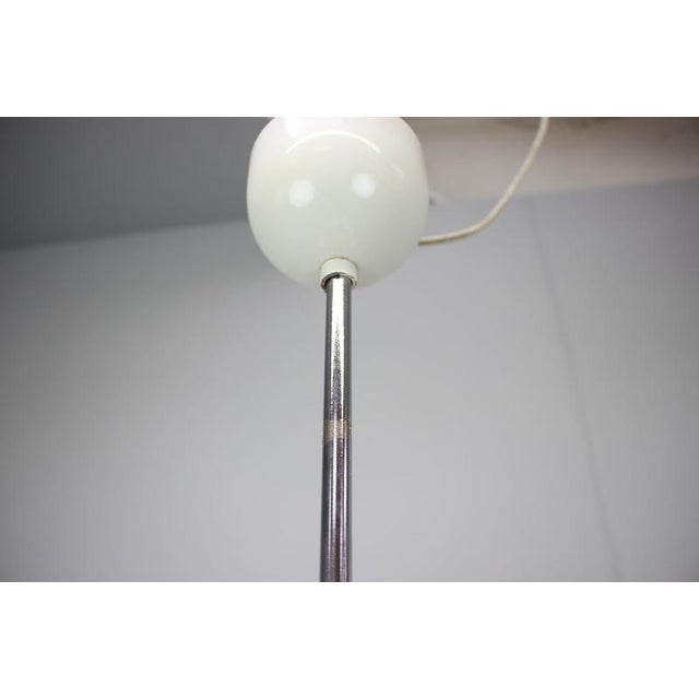Czechoslovak Space Age Orange and Opaline Glass Chandelier from Napako, 1970s For Sale - Image 9 of 17