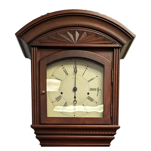 Contemporary Ethan Allen Contemporary Pinch-Waist Grandfather Clock For Sale - Image 3 of 4