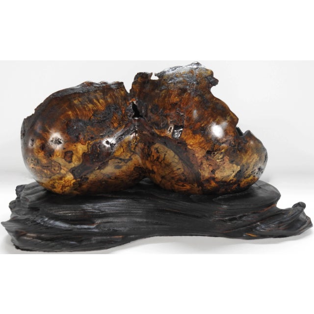 Wood Brad Sells Aloha Series No. 38 Mango Burl Bowl on Stand For Sale - Image 7 of 11