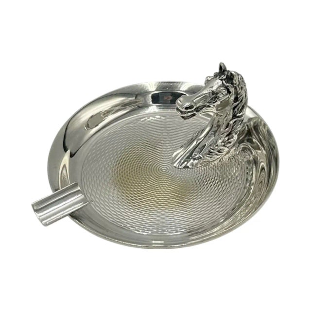 Mid-Century Modern Vintage Hermes Paris Equestrian Horse Head Ashtray For Sale - Image 3 of 17