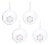 Snowflake Clear Ball Ornaments, Set of 4, 4.75" For Sale
