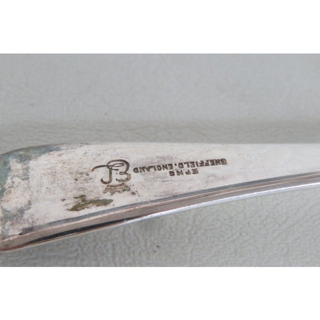 Metal Epns Sheffield England El Silver Plated Party Sporks With Serrated Edge 5005b For Sale - Image 7 of 13