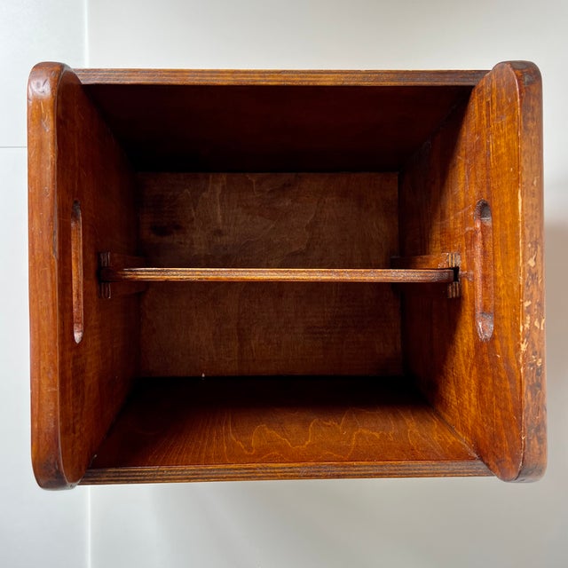 Brown Mid-Century Wooden Magazine Rack, 1960s For Sale - Image 8 of 11