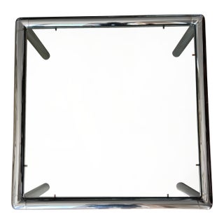 Vintage 60’s John Mascherino Tubo Chrome and Glass Coffee Table For Sale