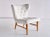 Set of Lounge Chairs in Ivory Linen and Elm by Eric Bertil Karlén, Sweden, 1940s For Sale - Image 4 of 12