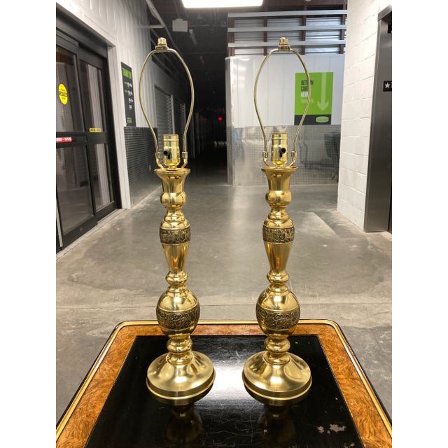 Japanese Bronze Spun Table Lamps - a Pair For Sale - Image 13 of 13