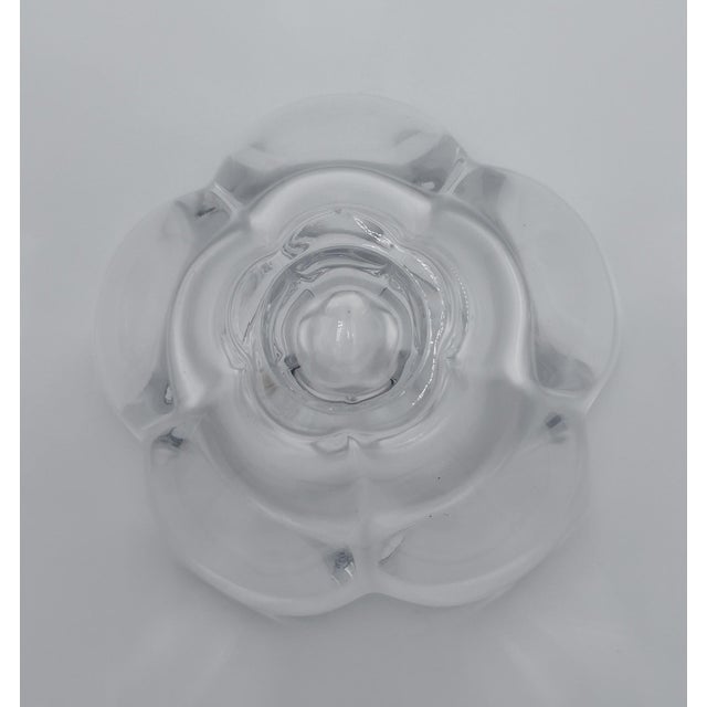Vintage Orrefors Sweden Crystal Flower Petal Bowl For Sale In Santa Fe - Image 6 of 8