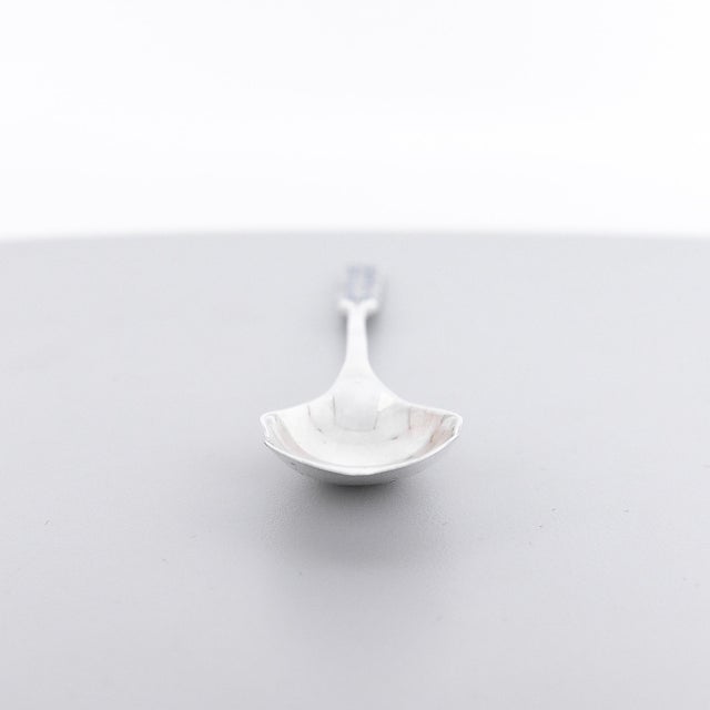 Metal Set 6 Liberty & Co. Sterling Silver & Enamel Demitasse Spoons by Bernard Cuzner For Sale - Image 7 of 17