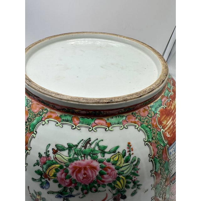 Pink Late 19th Century. Punch Bowl. Chinese Porcelain Rose Medallion Circa 1880 For Sale - Image 8 of 15