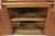 Antique Colonial Primitive Cherry Wood Glass Front Corner China Cabinet Cupboard For Sale - Image 17 of 18