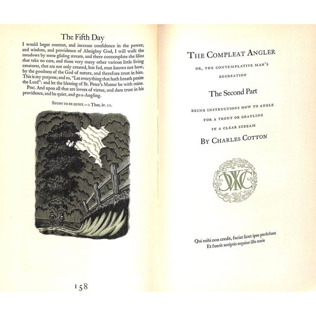 Traditional "The Compleat Angler Or, the Contemplative Man's Recreation" 1947 Walton, Izaak For Sale - Image 3 of 12