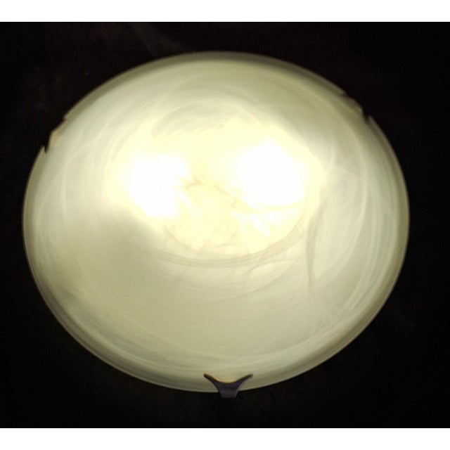 2000 - 2009 Vintage Ceiling Lamp with White Marbled Glass Shade, 2000s For Sale - Image 5 of 7
