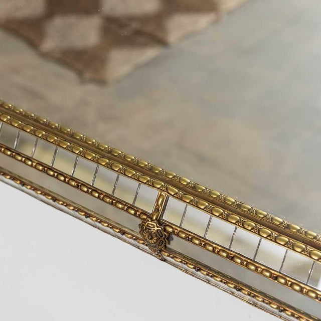 1960s French Brass Beaded Mirror For Sale - Image 10 of 14