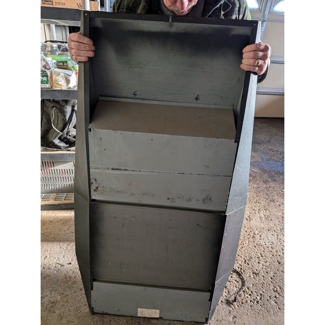 This item is a vintage mid-century modern electric wall-mounted fireplace, likely manufactured by brands like Dynaflame or...