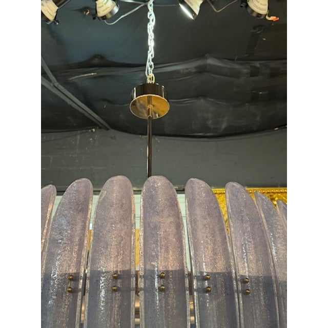 Early 21st Century Modern Murano Glass Chandelier in Soft Lavender For Sale - Image 5 of 7