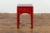 Vintage Chinese Red Lacquer Side Table with Single Drawer & Carved Spandrels For Sale - Image 4 of 13
