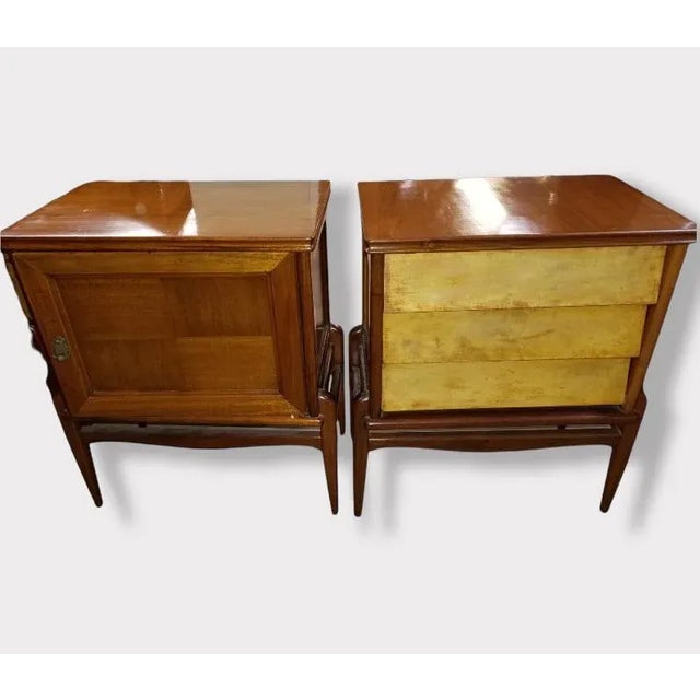 1940s Mid Century Italian Parchment Three Piece Storage Suite For Sale - Image 5 of 13