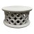 35" Round White Plaster Coffee Table for Outdoors or Indoors For Sale
