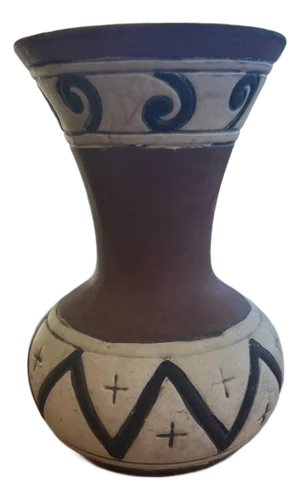 Vintage Weller Style Pottery Vase Suevo Native American Style 7"