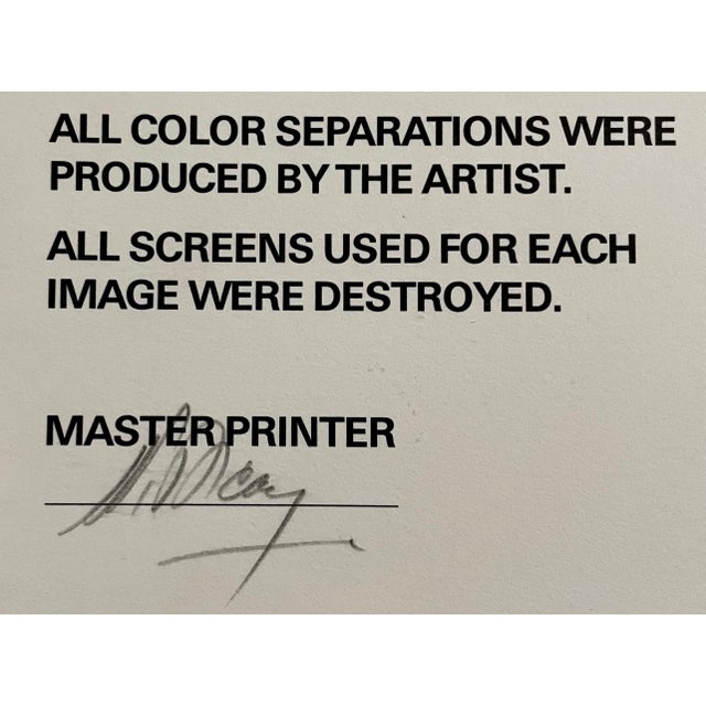 Orange Yaacov Agam, Agam Silkscreen Jerusalem Lithograph Hand Signed Israeli Kinetic Op Art Print For Sale - Image 8 of 8