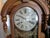American Beautiful Vintage Wood Ansonia Reproduction Tear Drop Clock 8 Day Wind Painted Glass on Door Works For Sale - Image 3 of 15