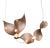 Dune 4 Curve Chandelier with Metallic Tone Shades from Moss Objects For Sale