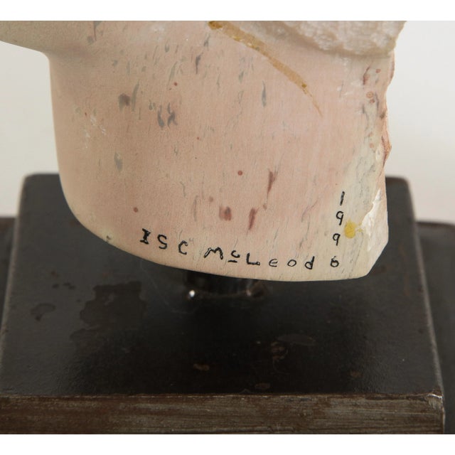 Antique White Mystical Prince and Princess Granite Marble Head Sculptures by Scott McLeod For Sale - Image 8 of 12