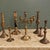 Vintage Variegated Height Brass Candelabra & Candlestick Collection For Sale - Image 9 of 9