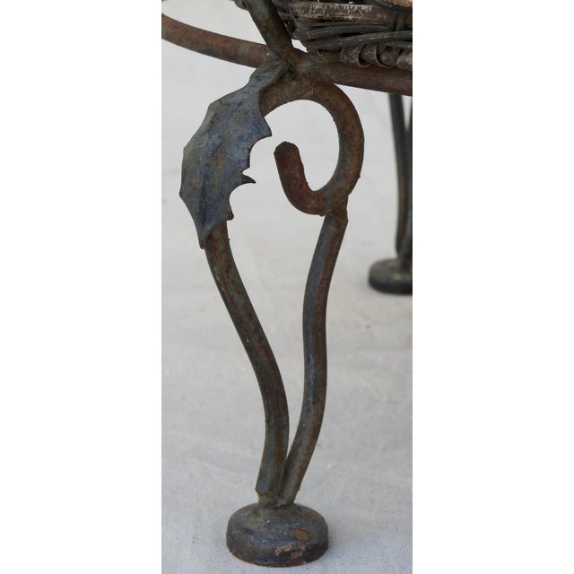Mid-Century Iron and Wicker Wine Rack For Sale - Image 10 of 13
