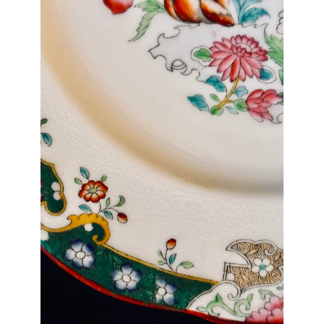 Rare Antique Minton Decorative Chinoiserie Plates Made Exclusively for Bordier Geneva, Set of 2 For Sale In Boston - Image 6 of 9