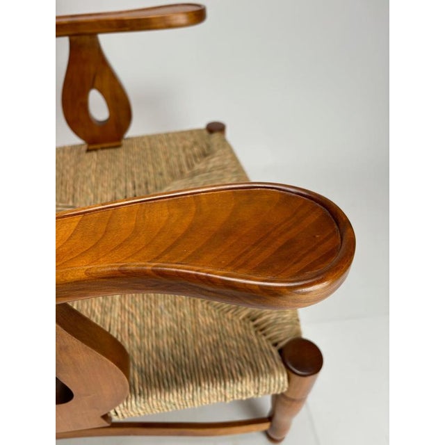 Mid-Century Sculptural Cherrywood Armchairs by Paolo Buffa, Italy, 1940s, Set of 2 For Sale - Image 6 of 9