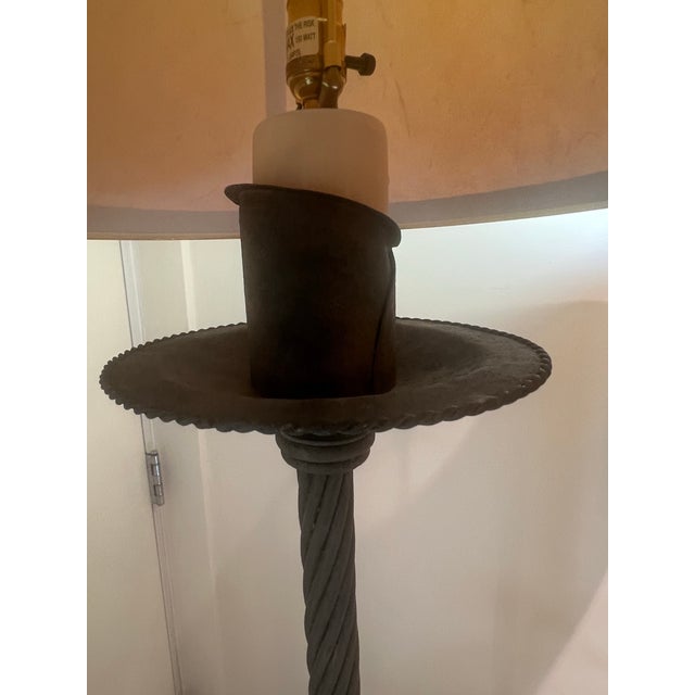 Pair of Formations Usa Heavy Iron Floor Lamps For Sale - Image 10 of 12