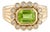 Vintage Peridot Cz Halo Ring | Peridot Statement Engagement Ring | August Birthstone Ring, Size 7 For Sale