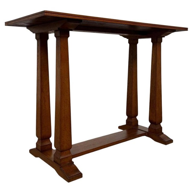 Brown Small Early 20th Century English Oak Side Table For Sale - Image 8 of 8