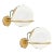 Gino Sarfatti Model 238/1 Wall Lamps in Champagne - a Pair For Sale