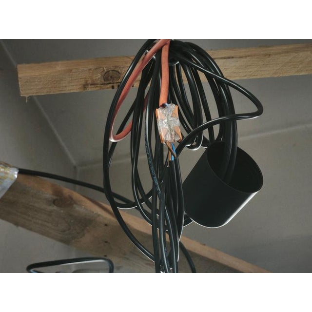 Italian Industrial 3-Light Chandelier from A.L.F Firenze, 1970s For Sale - Image 15 of 18