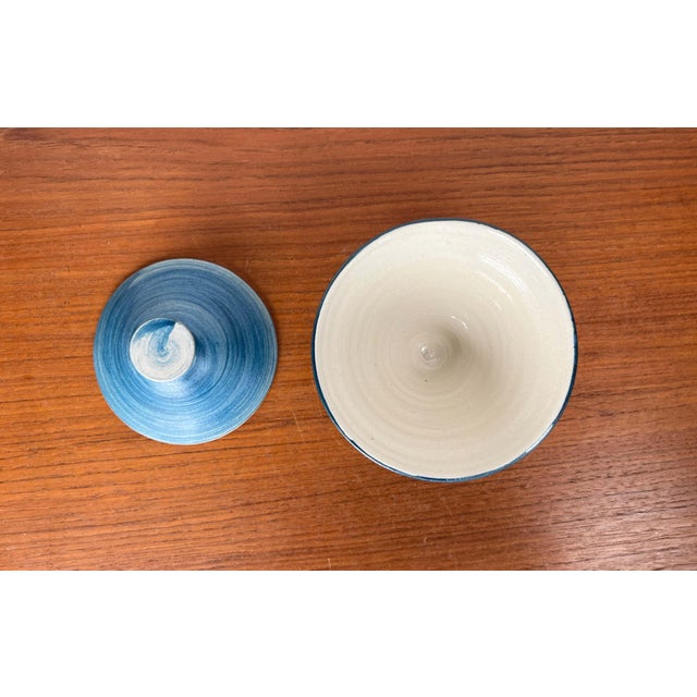 Danish Japanese Style Pottery Bowl with Lid For Sale - Image 14 of 18