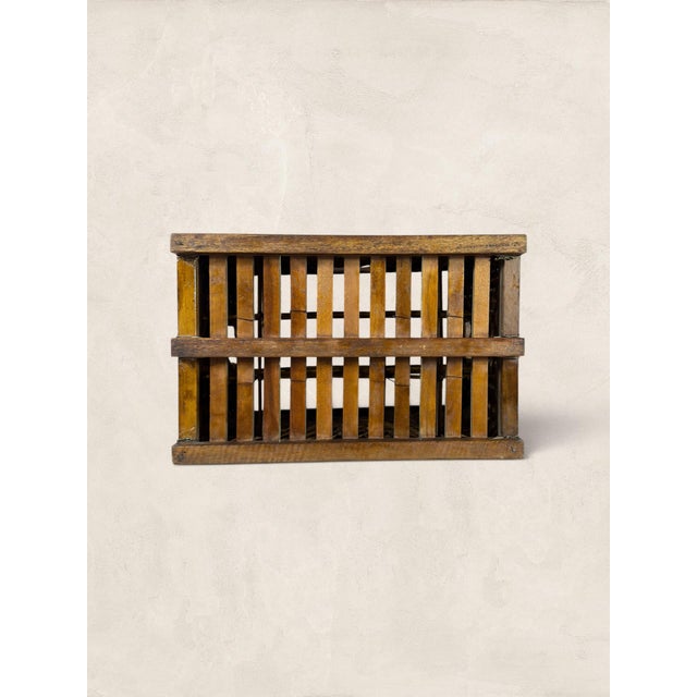 1910s Antique French Wicker Wine Crate For Sale - Image 5 of 7